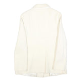 BOGNER Womens White Wool Blend Button Jacket L Casual Timeless Elegant Design