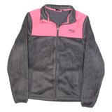 FILA Womens Grey & Pink Sport Jacket M Polyester Blend Zip Up Casual Outdoor