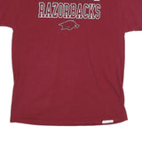 RUSSELL ATHLETIC Mens Maroon University Of Arkansas Razorbacks Graphic T-Shirt L