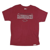RUSSELL ATHLETIC Mens Maroon University Of Arkansas Razorbacks Graphic T-Shirt L