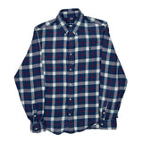 Ralph Lauren Checked Flannel Shirt - XL Blue Cotton