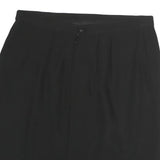 LUISA SPAGNOLIA Womens Black Straight Knee Length Polyester Skirt M Classic