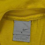 Nike Long Sleeve T-Shirt - Small Yellow Cotton