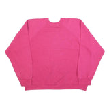CLUB SWEATS Womens Pink Cotton Blend Crew Neck L Sweatshirt Plain Casual