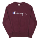 CHAMPION Mens Maroon Crew Neck S Cotton Blend Pullover Sweatshirt