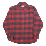 JACHS Mens Red & Black Check Shirt M Cotton Blend Classic Button Down