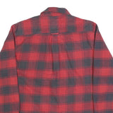 JACHS Mens Red & Black Check Shirt M Cotton Blend Classic Button Down