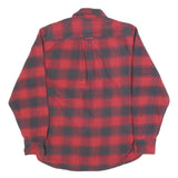 JACHS Mens Red & Black Check Shirt M Cotton Blend Classic Button Down