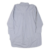 ZARA Womens Light Blue Oversized Shirt Long Sleeve Collared Cotton Blend XL