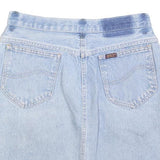 RIFLE Womens Blue Denim Straight Mini Skirt Cotton Blend Short S Button Pockets