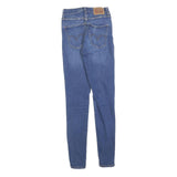 LEVI'S Womens Slim Blue Denim Slim Fit Jeans W25 L30 Cotton Blend Zip