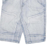 ALTERNATIVE LAB Mens Shorts Blue Casual Denim 2XL W38 Relaxed Fit Light Wash