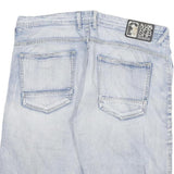 ALTERNATIVE LAB Mens Shorts Blue Casual Denim 2XL W38 Relaxed Fit Light Wash