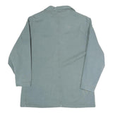 LUTTERS Mens Blue Cotton Blend Workwear Button Jacket S Plain Lightweight Casual