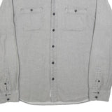 LEVI'S Mens Grey Cotton Blend Shirt L Button Pocket Casual Classic