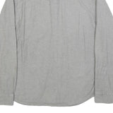 LEVI'S Mens Grey Cotton Blend Shirt L Button Pocket Casual Classic