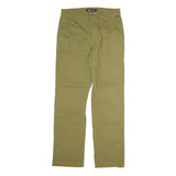 VANS Mens Cotton Beige Regular Straight Trousers W29 L30 Casual Zip Closure
