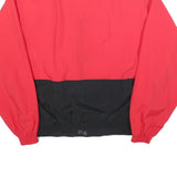NORMAN TODD Mens Red & Black Colourblock Zip Jacket M Nylon Casual Outerwear