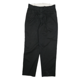 DICKIES Mens Cotton Blend Black Regular Fit Straight Trousers W32 L31 Workwear