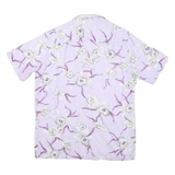 HAWAII Mens Purple Floral Pattern Shirt M Summer Casual Lightweight