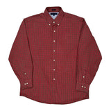 Tommy Hilfiger Checked Shirt - Large Red Cotton