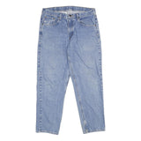 CARHARTT Mens Regular Fit Blue Denim Jeans W36 L30 Classic Zip Cotton