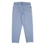 CARHARTT Mens Regular Fit Blue Denim Jeans W36 L30 Classic Zip Cotton