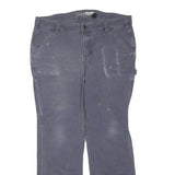CARHARTT Womens Cotton Blend Grey Loose Straight Trousers W38 L29 Workwear