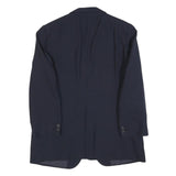 MCGREGOR Mens Navy Blue Wool Blend Classic Jacket M Button Plain Formal