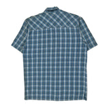 Levis Checked Short Sleeve Shirt - Small Blue Cotton