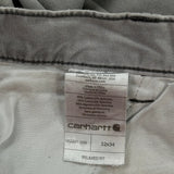 Carhartt Carpenter Trousers - 32W 34L Grey Cotton