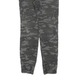 DOWNLOAD Mens Cotton Blend Slim Camo Print Drawstring Trousers W30 L30