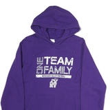 PORT & COMPANY Mens Purple One Team One Family Hoodie M Cotton Casual Sportswear