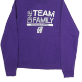 PORT & COMPANY Mens Purple One Team One Family Hoodie M Cotton Casual Sportswear