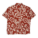 Kahala Floral Hawaiian Shirt - Medium Red Cotton