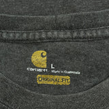 Carhartt Long Sleeve T-Shirt - Large Gray Cotton