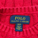 Age 2 Ralph Lauren Jumper - 3XS Red Knitted