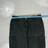 Wrangler Cargo Trousers - 35W 30L Grey Cotton