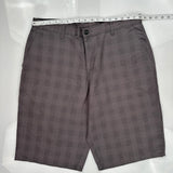 Dickies Checked Chino Shorts - 36W 12L Gray Cotton Blend
