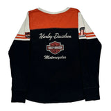 Motorcycles Harley Davidson Graphic Long Sleeve T-Shirt - Large White Cotton