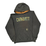 Carhartt Spellout Hoodie - Medium Black Cotton