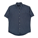 Tommy Hilfiger Checked Short Sleeve Shirt - Large Blue Cotton