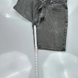 Levis Denim Shorts - 30W 10L Grey Cotton