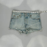 Levis Denim Shorts - 28W UK 8 Light Wash Cotton