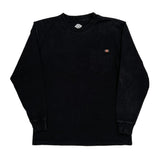 Dickies Long Sleeve T-Shirt - Medium Black Cotton
