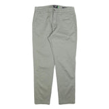 DOCKERS Womens Cotton Blend Slim Beige Trousers W30 L28 Classic Zip Pocketed