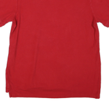 CHAPS Mens Red Short Sleeve Plain Polo Shirt L Classic Cotton Summer
