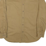 FADED GLORY Mens Beige Shirt Cotton Blend M Casual Button-Down Long Sleeve