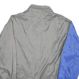 LM CORPORATE FASHION Mens Grey & Blue Nylon Zip Jacket M Plain Lightweight