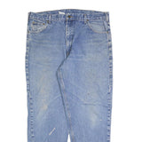 CARHARTT Mens Regular Fit Blue Denim Jeans W42 L32 Zip Closure Classic Cotton